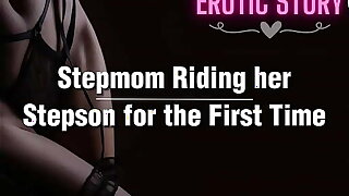 Stepmom Riding her Stepson for a catch First Time