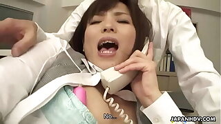 Sasaki the office worker stimulated during her business request