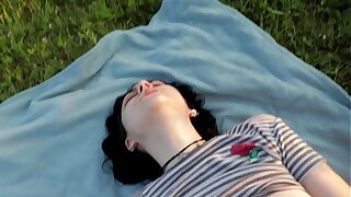 Public sex with busty teen ended with huge cumshot POV